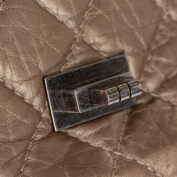 Pre-owned Chanel Reissue 228 Lambskin Double Flap Bag Brown