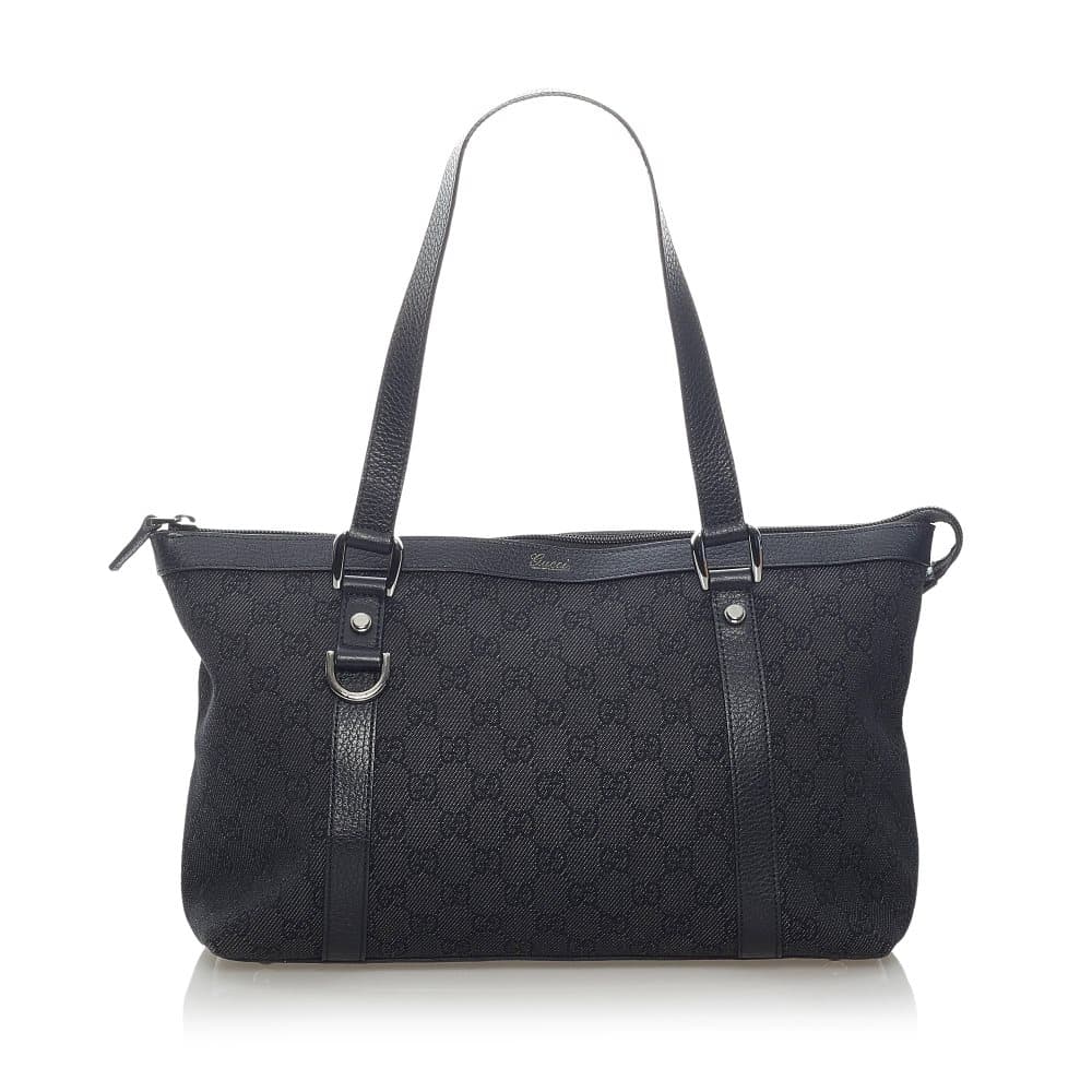 Pre-owned Gucci GG Canvas Abbey Shoulder Bag Black