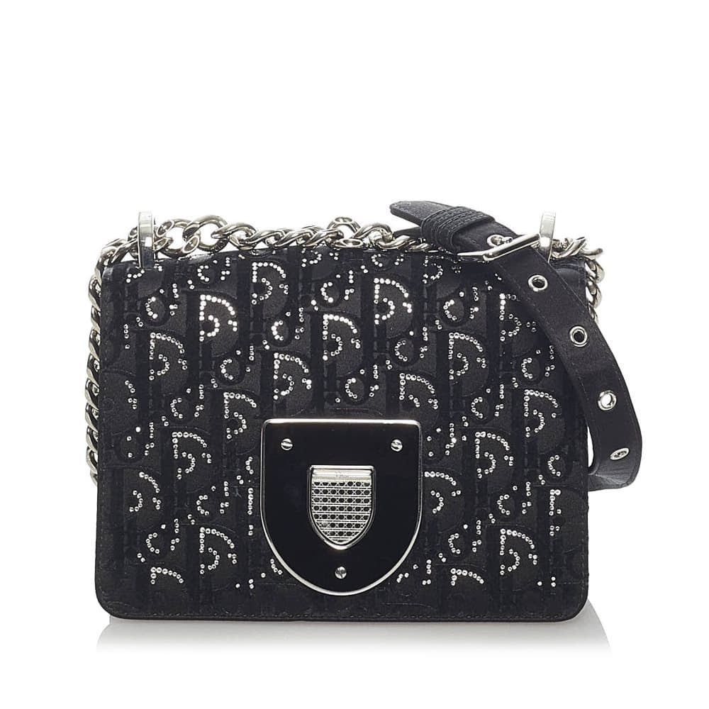 Pre-owned Dior Diorama Club Bag Black