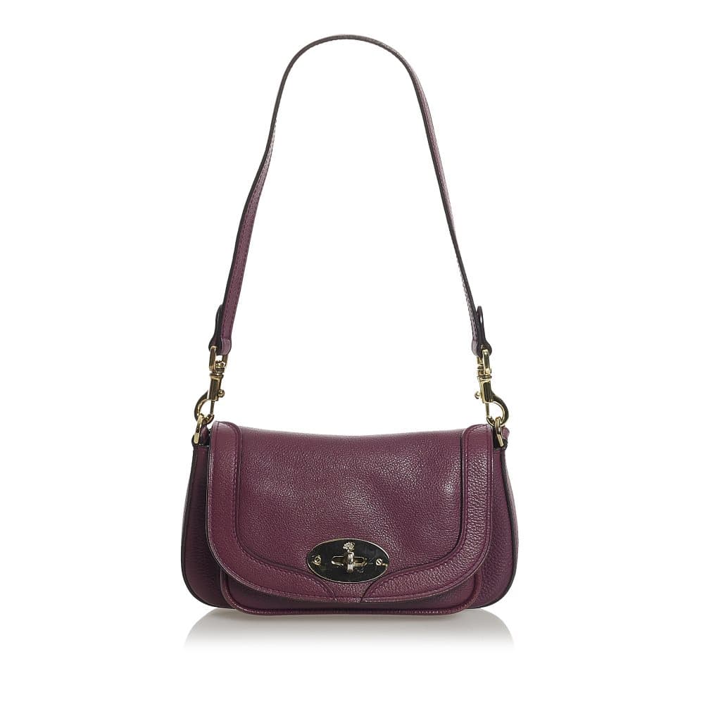 Pre-owned Mulberry Leather Shoulder Bag Purple
