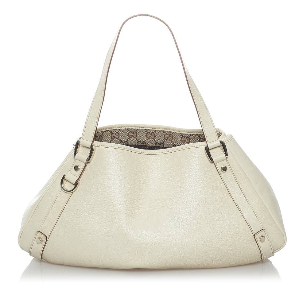 Pre-owned Gucci Pelham Leather Shoulder Bag White