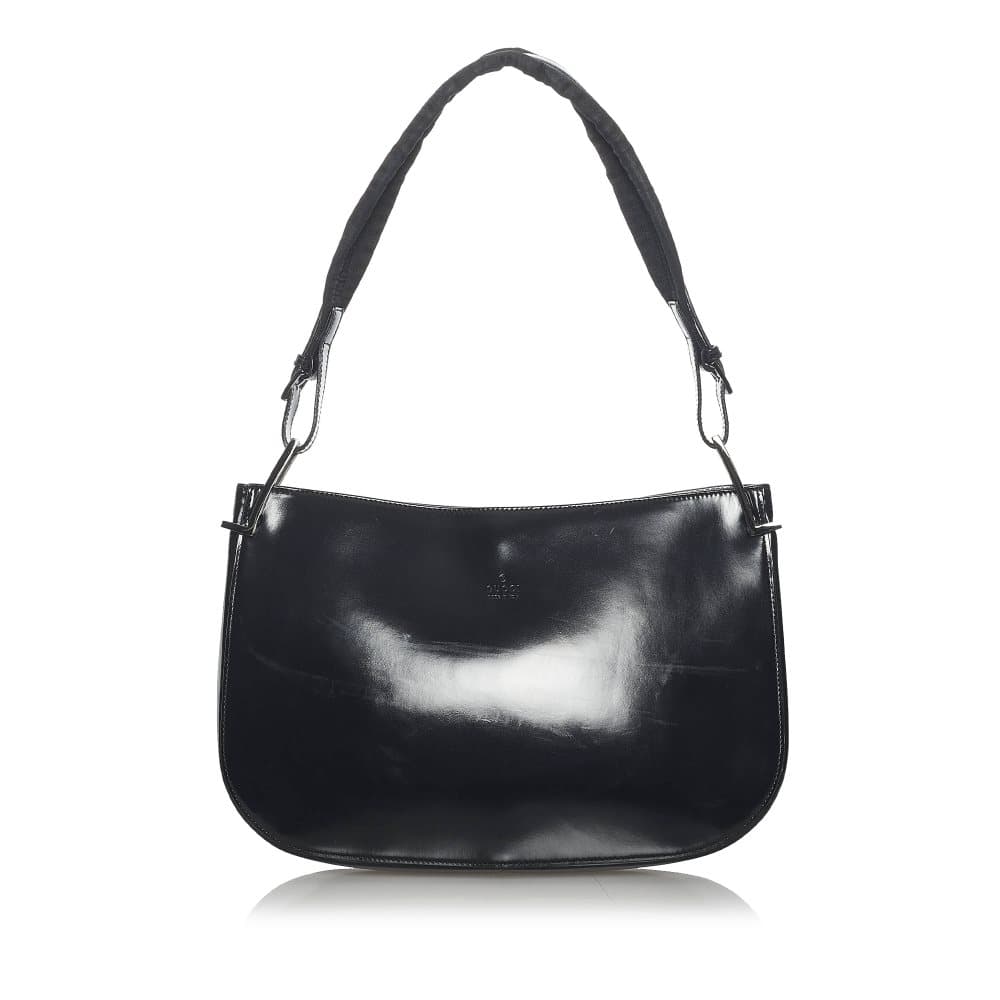 Pre-owned Gucci Leather Shoulder Bag Black