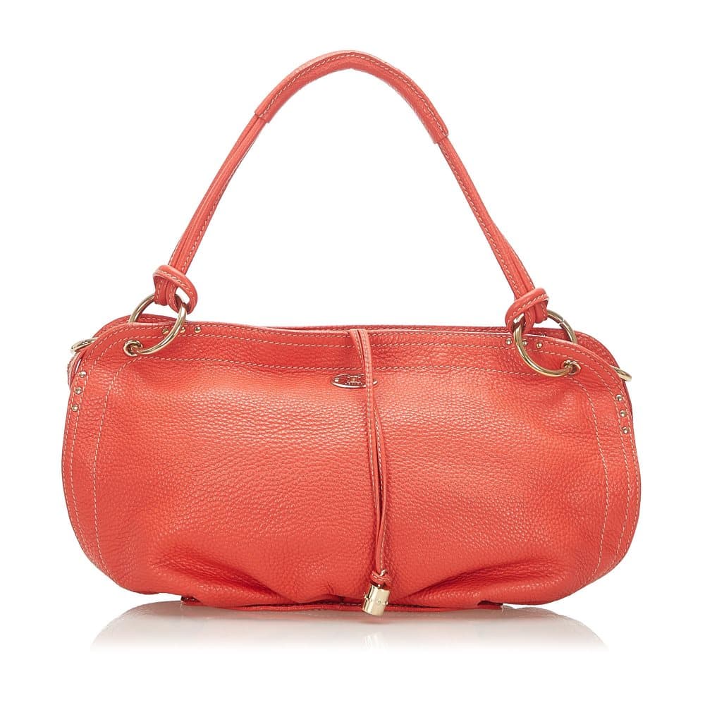 Pre-owned Celine Medium Bittersweet Leather Shoulder Bag Red