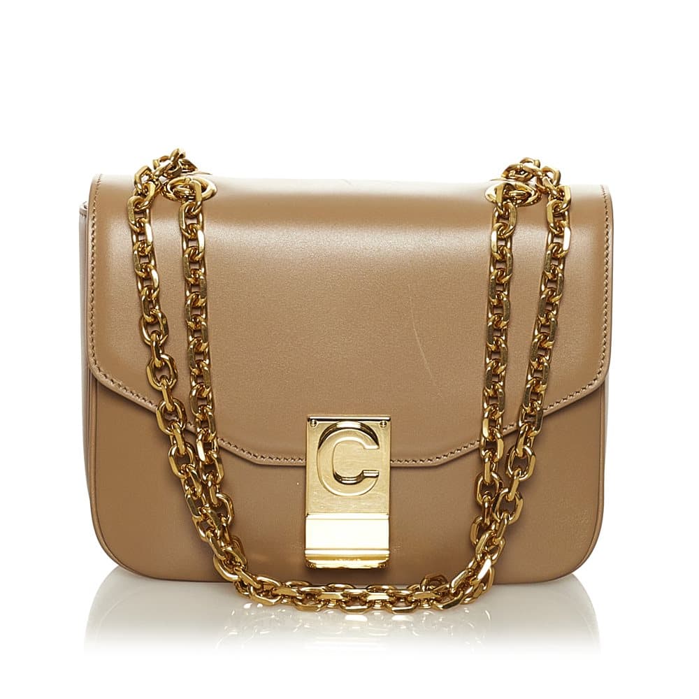 Pre-owned Celine C Bag Leather Shoulder Bag Brown