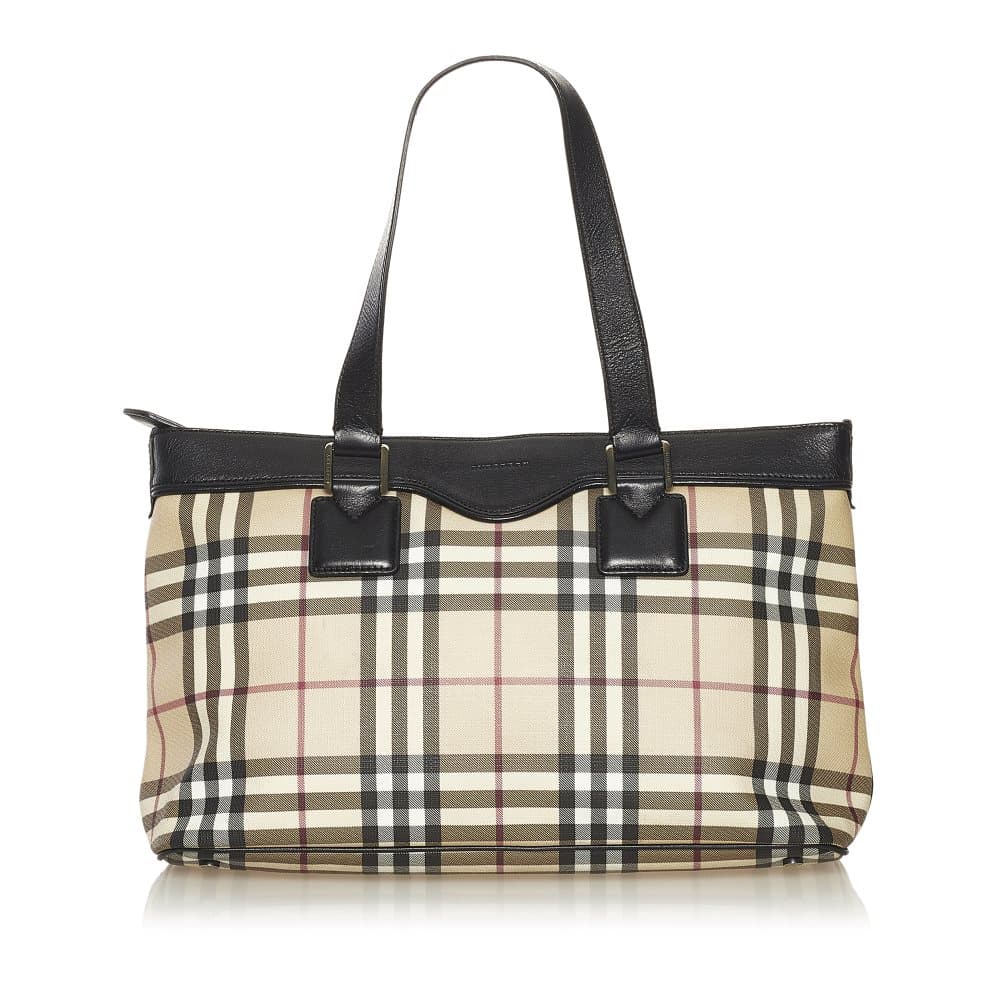 Pre-owned Burberry House Check Shoulder Bag Brown