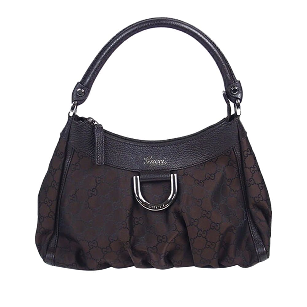 Pre-owned Gucci GG Canvas Abbey D-Ring Shoulder Bag Brown