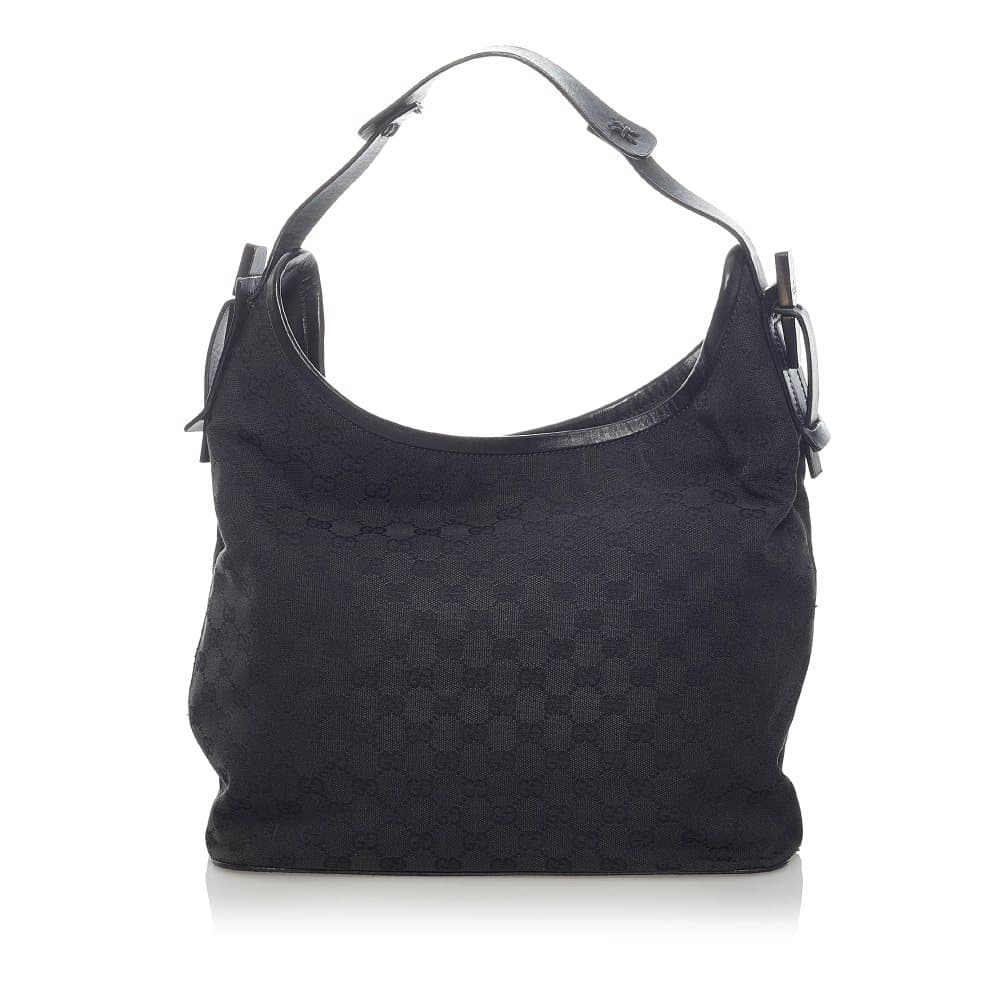 Pre-owned Gucci GG Canvas Shoulder Bag Black