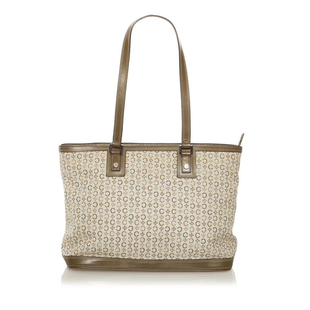 Pre-owned Celine C Macadam Canvas Shoulder Bag Brown