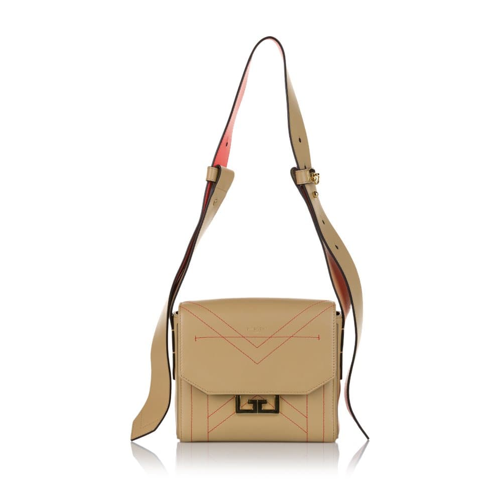 Pre-owned Givenchy Eden Leather Shoulder Bag Brown