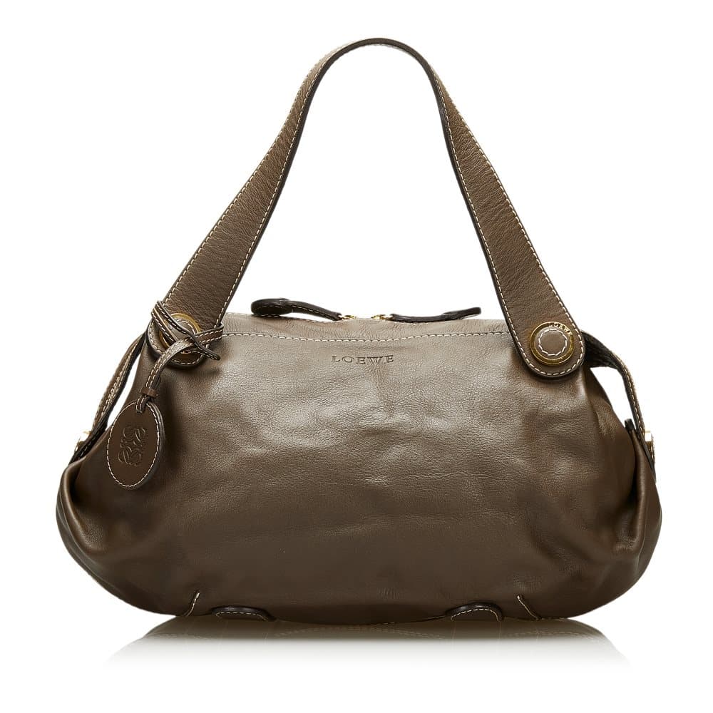 Pre-owned Loewe Leather Shoulder Bag Brown