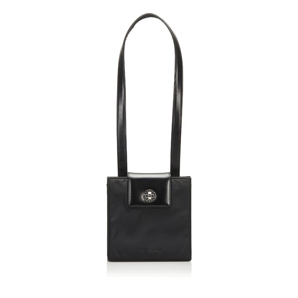 Pre-owned Bvlgari Canvas Shoulder Bag Black