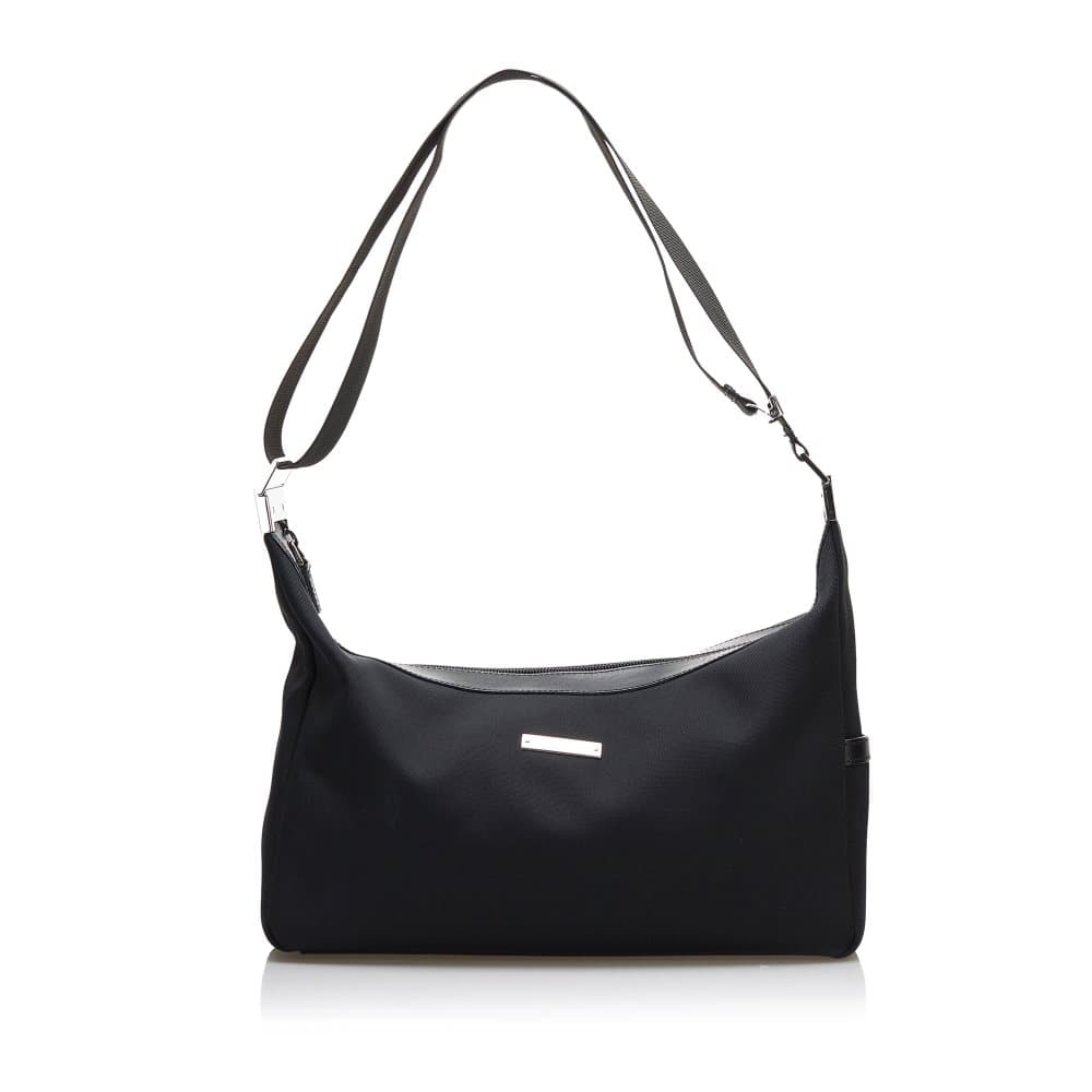Pre-owned Gucci Nylon Shoulder Bag Black