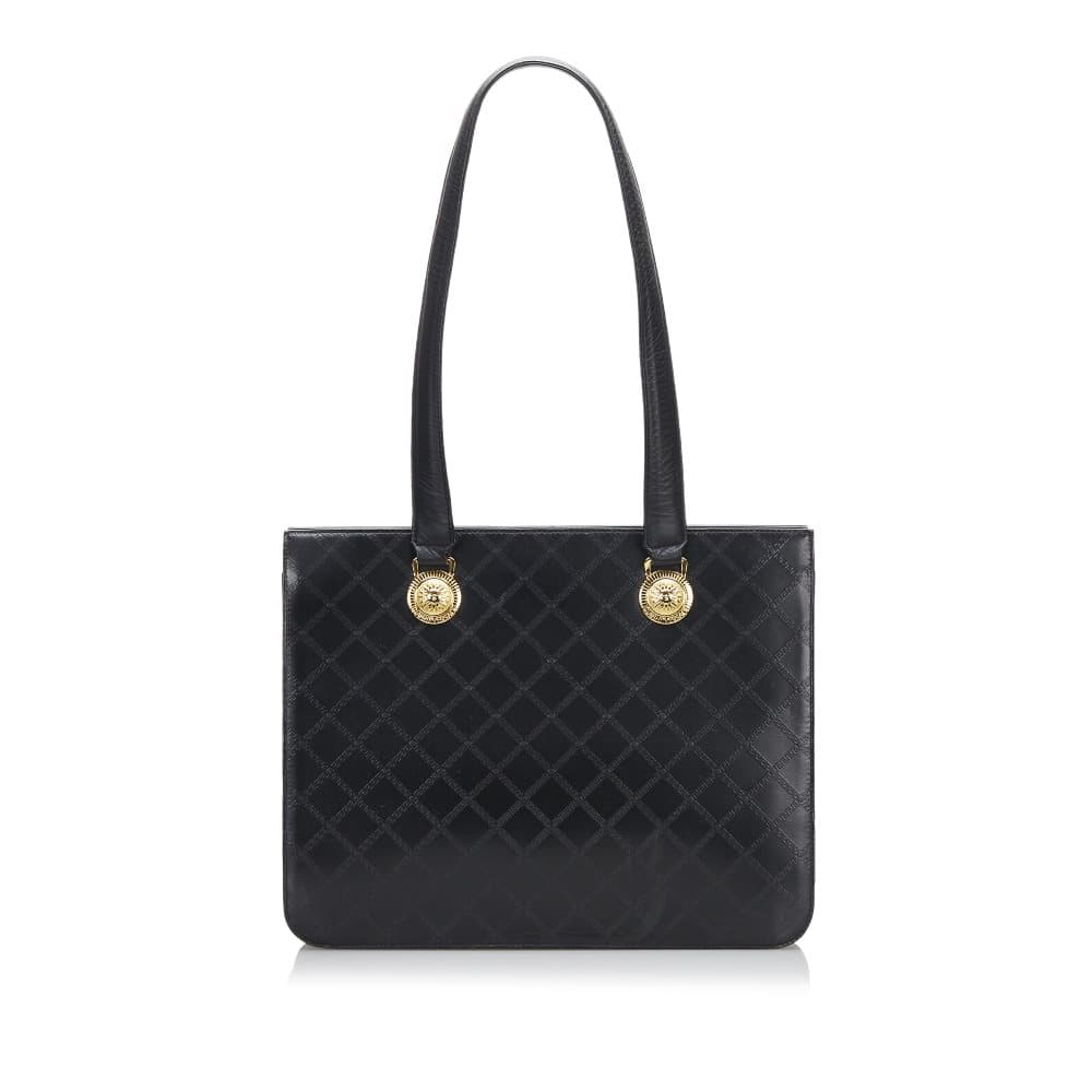 Pre-owned Versace Icon Hardware Shoulder Bag Black