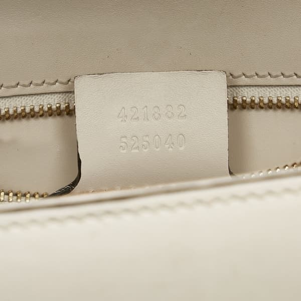 Pre-owned Gucci Small Leather Sylvie Satchel White