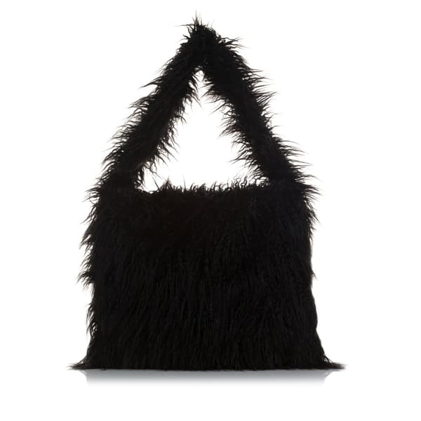 Pre-owned Stella McCartney x Ed Curtis Faux Fur Shoulder Bag Black