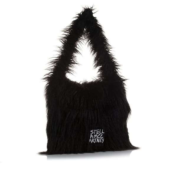 Pre-owned Stella McCartney x Ed Curtis Faux Fur Shoulder Bag Black
