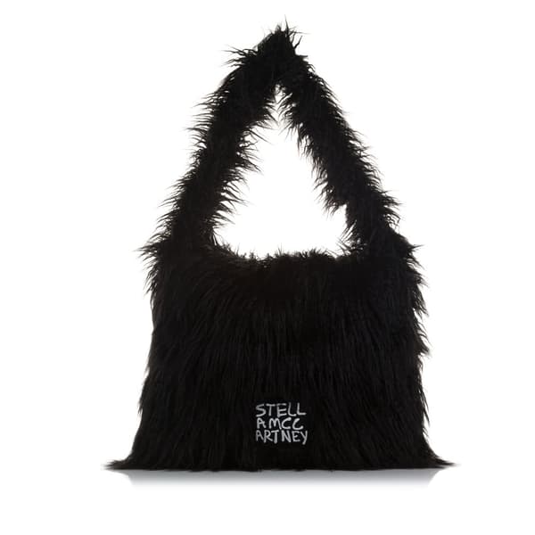 Pre-owned Stella McCartney x Ed Curtis Faux Fur Shoulder Bag Black