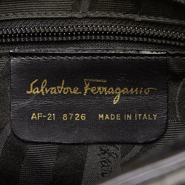 Pre-owned Ferragamo Vara Shoulder Bag Black