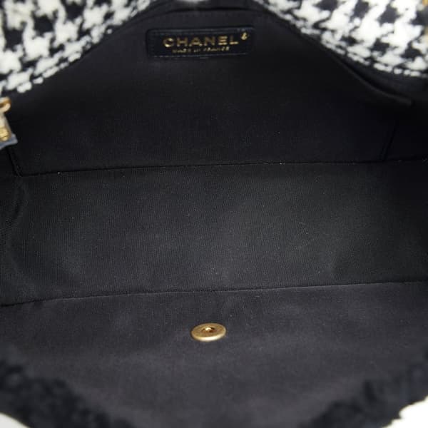 Pre-owned Chanel Shearling CC Turnlock Flap Bag Black