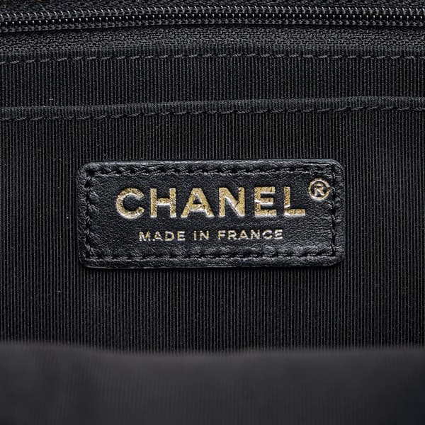 Pre-owned Chanel Shearling CC Turnlock Flap Bag Black