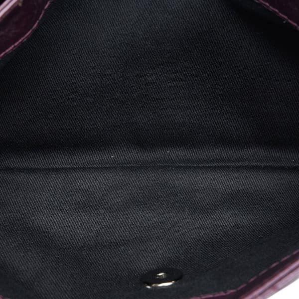 Pre-owned Chanel Glazed Matelasse Portobello Flap Bag Purple