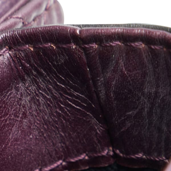 Pre-owned Chanel Glazed Matelasse Portobello Flap Bag Purple