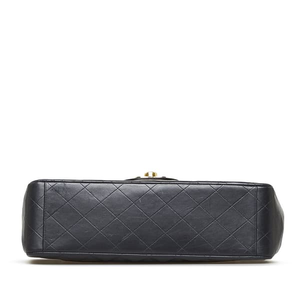 Pre-owned Chanel Maxi XL Classic Lambskin Single Flap Black