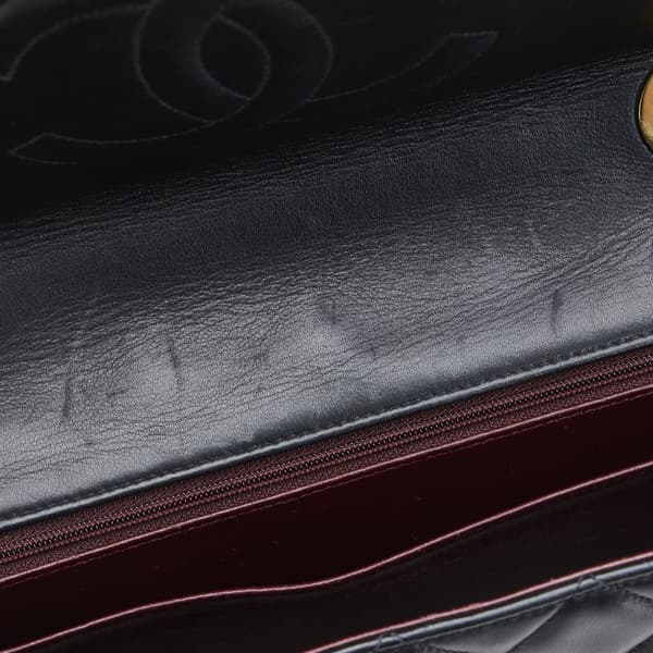 Pre-owned Chanel Maxi XL Classic Lambskin Single Flap Black