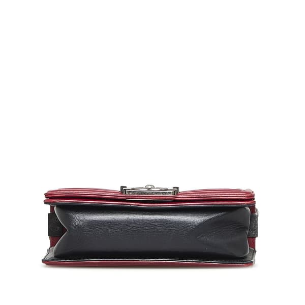 Pre-owned Chanel Small Bicolor Boy Black