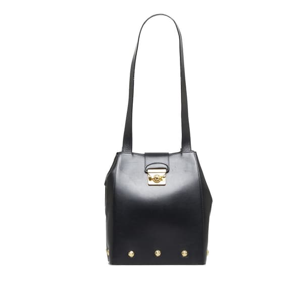 Pre-owned Ferragamo Gancini Shoulder Bag Black