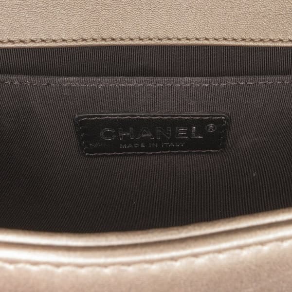 Pre-owned Chanel Medium Crystal Embellished Goatskin Boy Brown