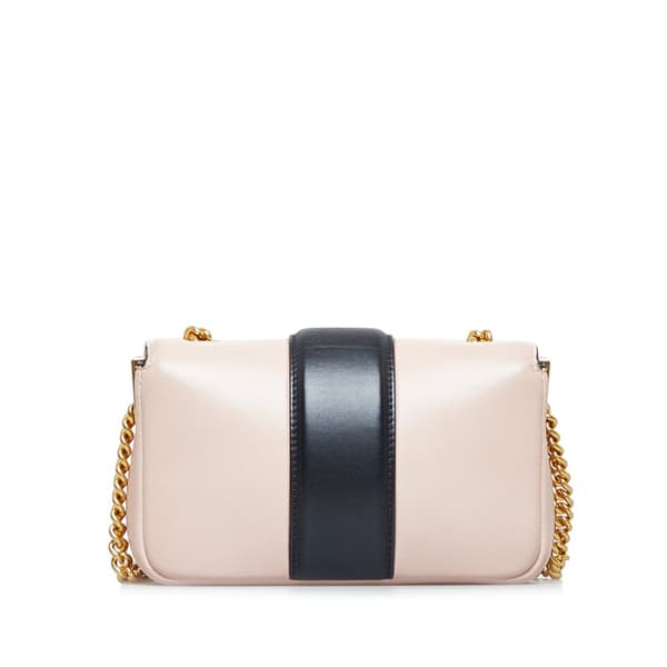 Pre-owned Fendi Mini Baguette Chain Pink