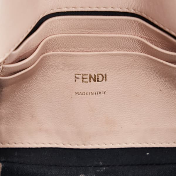 Pre-owned Fendi Mini Baguette Chain Pink