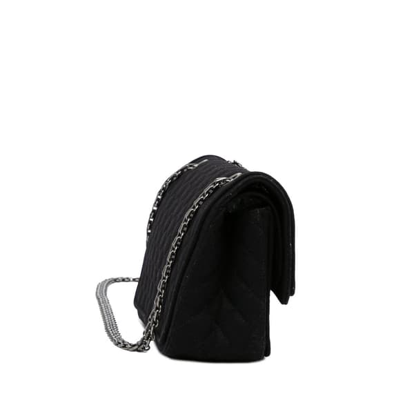Pre-owned Chanel Reissue Wool Shoulder Bag Black