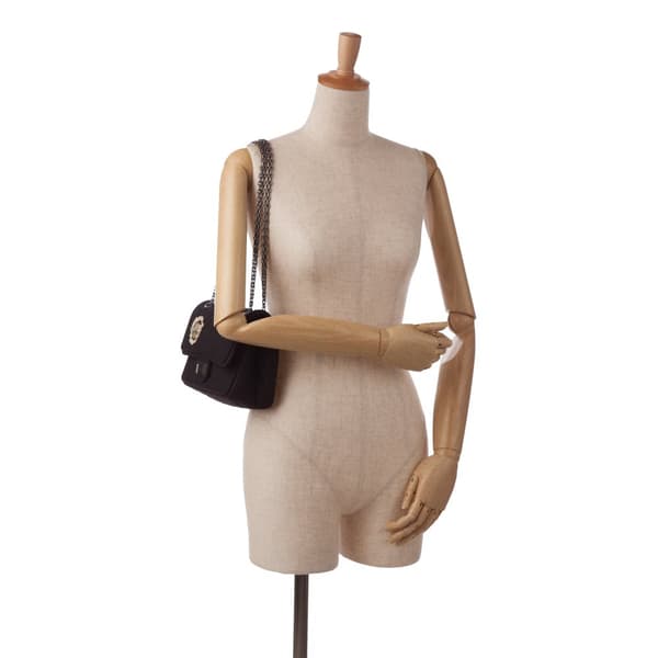Pre-owned Chanel Reissue Wool Shoulder Bag Black