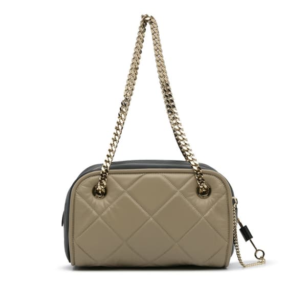 Pre-owned Burberry Quilted Cube Chain Shoulder Bag Brown
