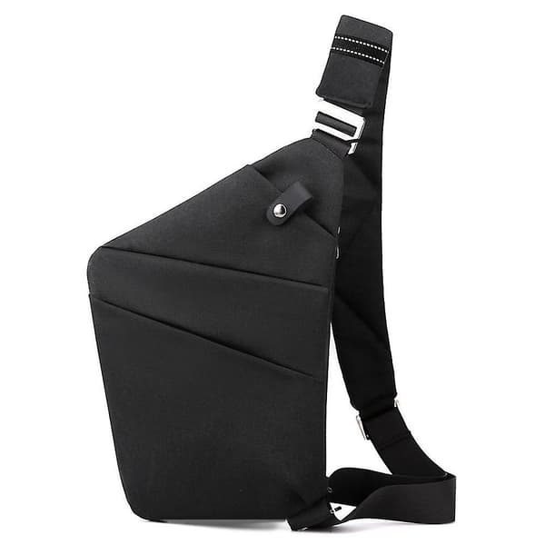 Slingbag / axelväska / bröstväska Vänster axel Svart