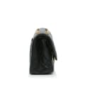 Miniatyrbild 3 av 10: Pre-owned Chanel Medium Croc Embossed Lambskin 2.55 Reissue Double Flap Bag Black