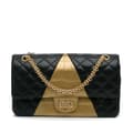 Miniatyrbild 1 av 10: Pre-owned Chanel Medium Croc Embossed Lambskin 2.55 Reissue Double Flap Bag Black