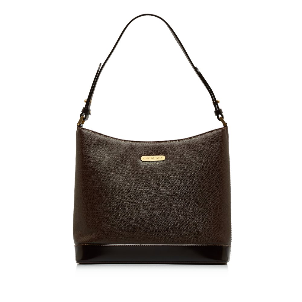 image of Pre-owned Burberry Leather Shoulder Bag Brown
