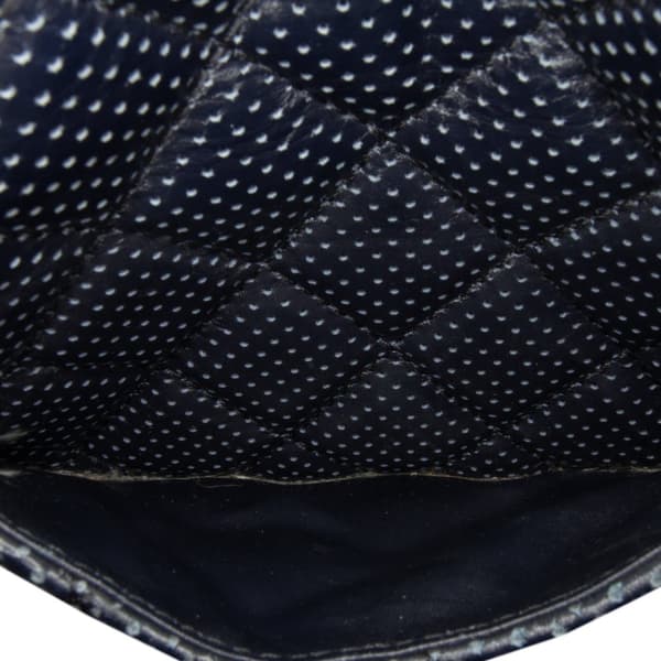 Pre-owned Chanel Perforated Classic Mini Rectangular Flap Blue
