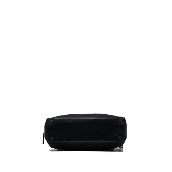 Pre-owned Chanel Cotton Choco Bar Shoulder Bag Black
