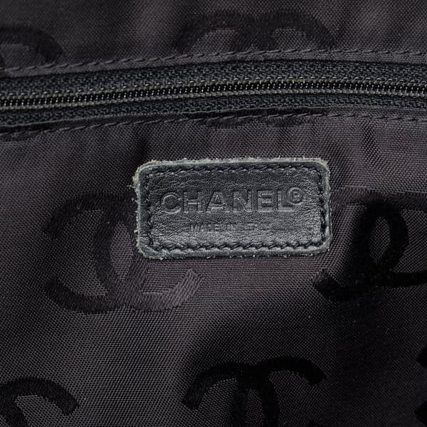 Pre-owned Chanel Cotton Choco Bar Shoulder Bag Black