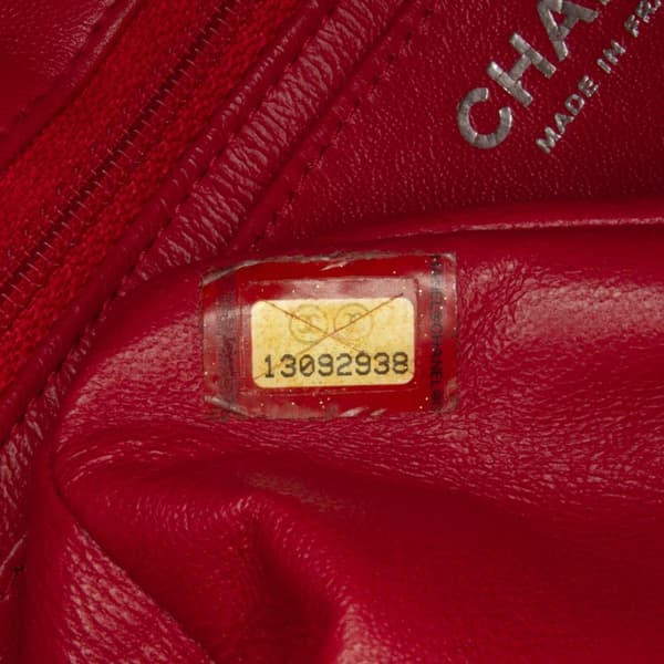 Pre-owned Chanel Maxi Classic Lambskin Single Flap Red