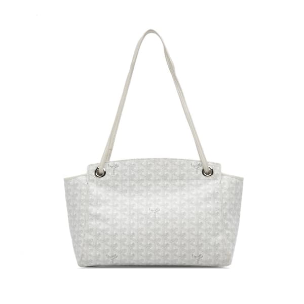 Pre-owned Goyard Goyardine Rouette PM White