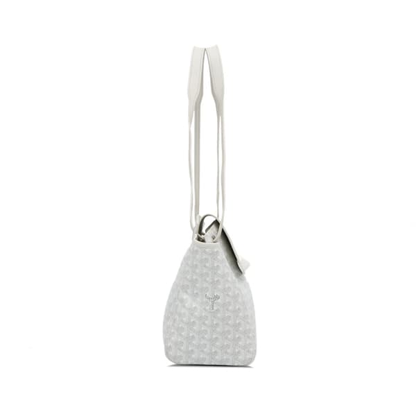 Pre-owned Goyard Goyardine Rouette PM White