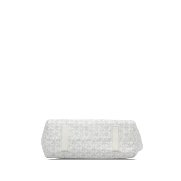 Pre-owned Goyard Goyardine Rouette PM White