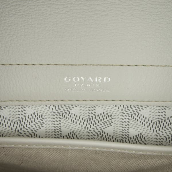Pre-owned Goyard Goyardine Rouette PM White