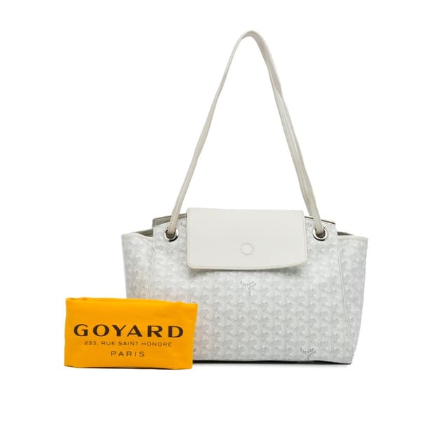 Pre-owned Goyard Goyardine Rouette PM White