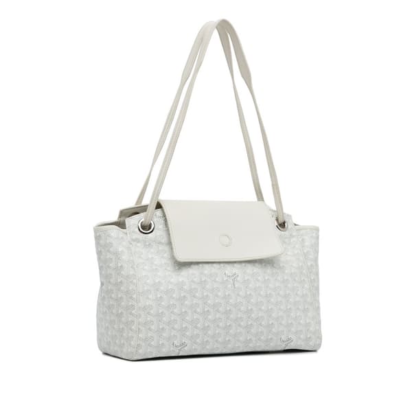 Pre-owned Goyard Goyardine Rouette PM White